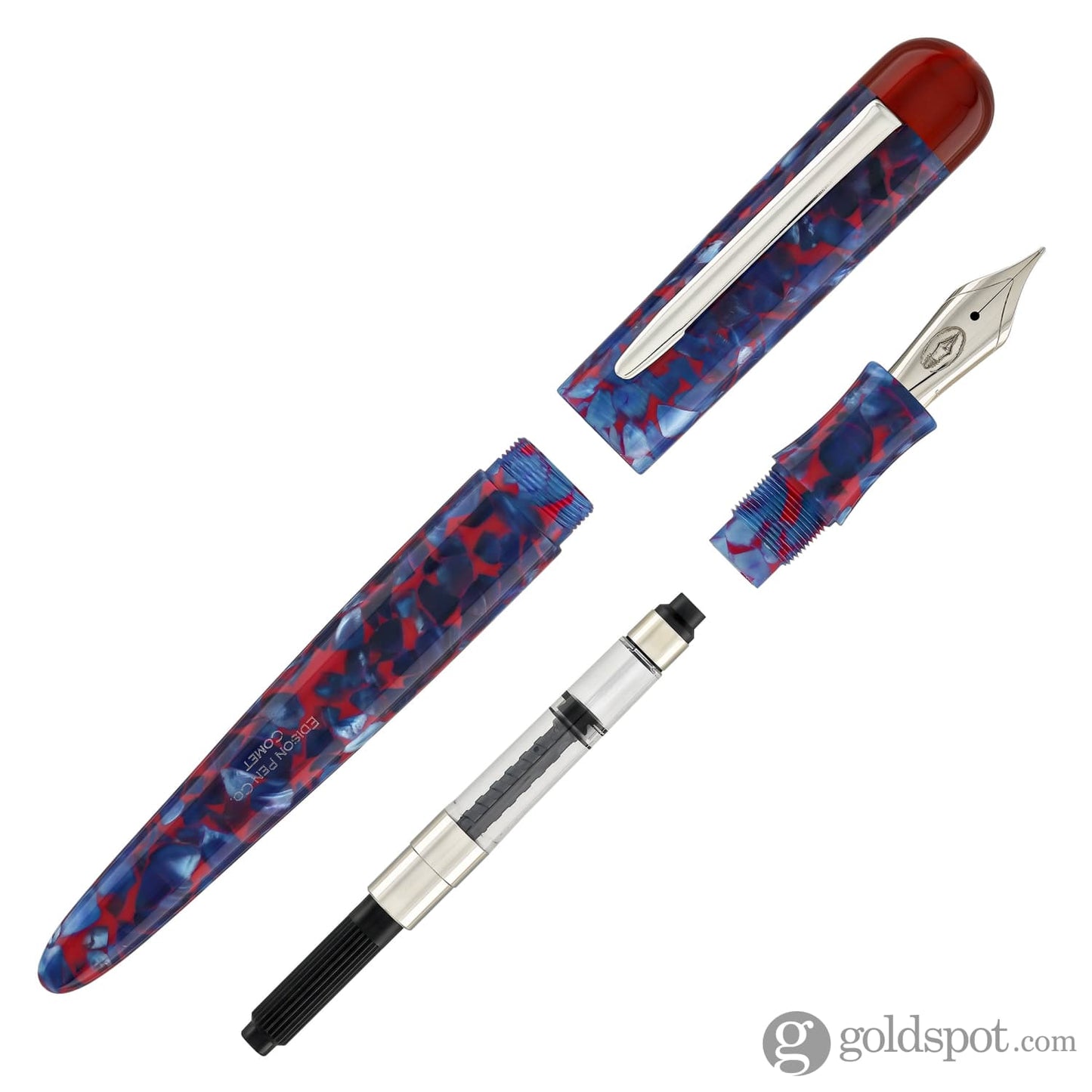 Edison Comet Fountain Pen in Cobalt Magma Fountain Pen