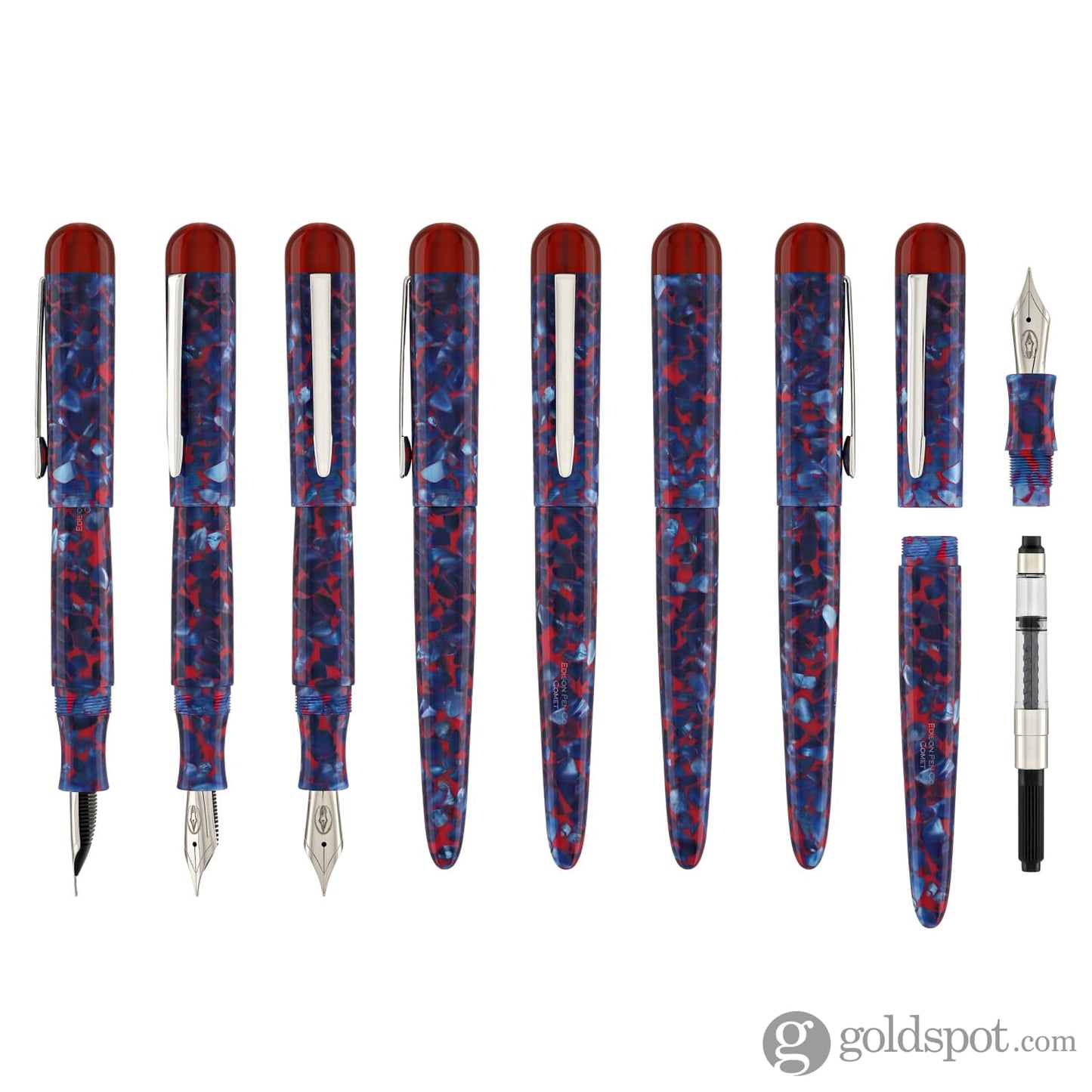 Edison Comet Fountain Pen in Cobalt Magma Fountain Pen