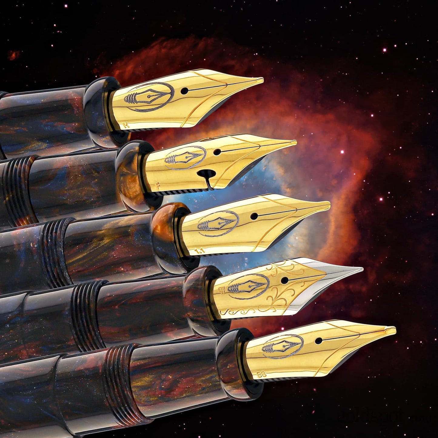 Edison Newark Fountain Pen in Helix Nebula LE Fountain Pen