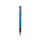 Parker Meridian Fountain Pen in Teal Lacquer with Rainbow Trim