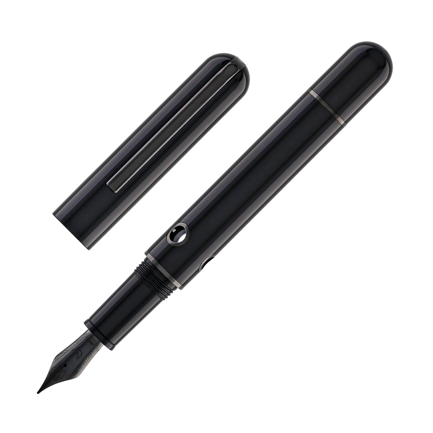 Narwhal Nautilus Fountain Pen in Cephalopod Black
