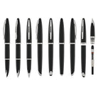 Waterman Carene Fountain Pen in Black Sea with Stainless Steel Trim - 18K Gold