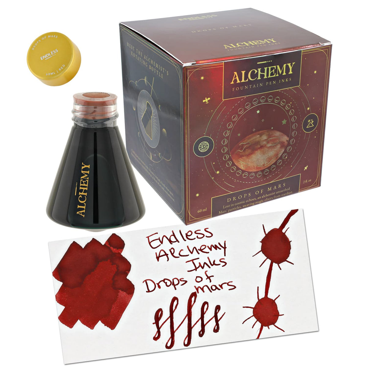 Endless Alchemy Bottled Ink in Drops of Mars - 45 ml - Goldspot Pens