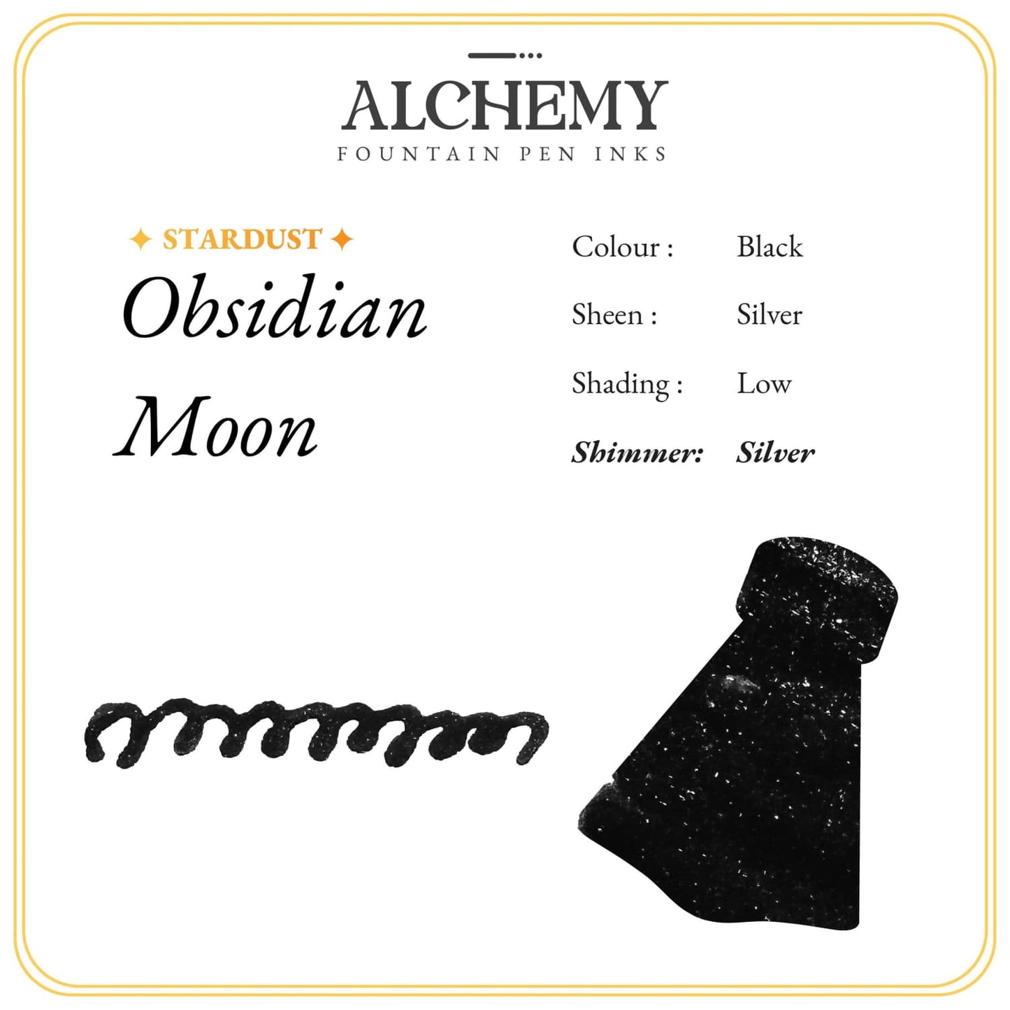 Endless Alchemy Bottled Ink in Obsidian Moon - 45 ml Bottled Ink