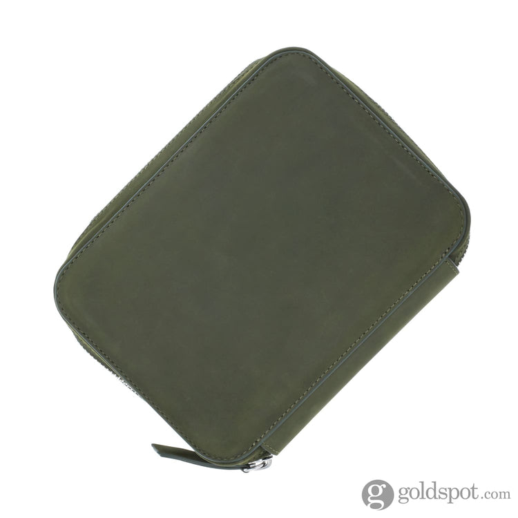Endless Companion Leather Adjustable 10 Pen Pouch in Green Cases
