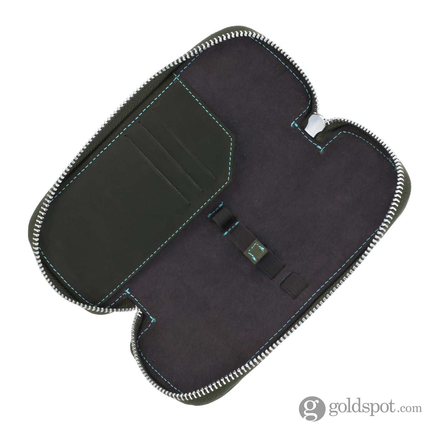 Endless Companion Leather Adjustable 3 Pen Pouch in Green Cases