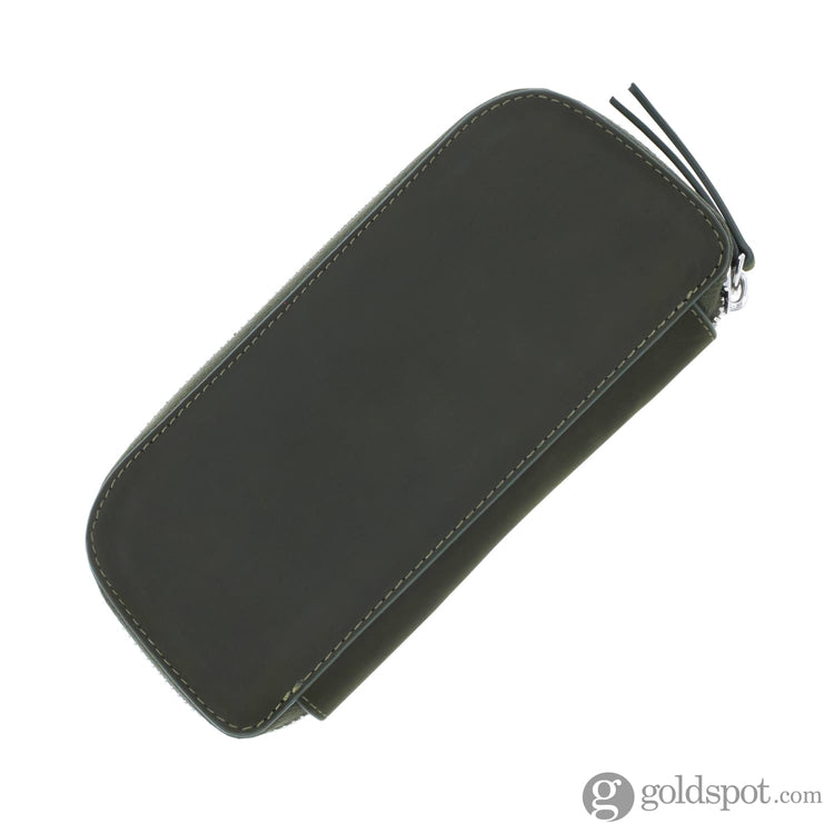 Endless Companion Leather Adjustable 3 Pen Pouch in Green Cases