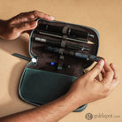 Endless Companion Leather Adjustable 5 Pen Pouch in Blue Cases