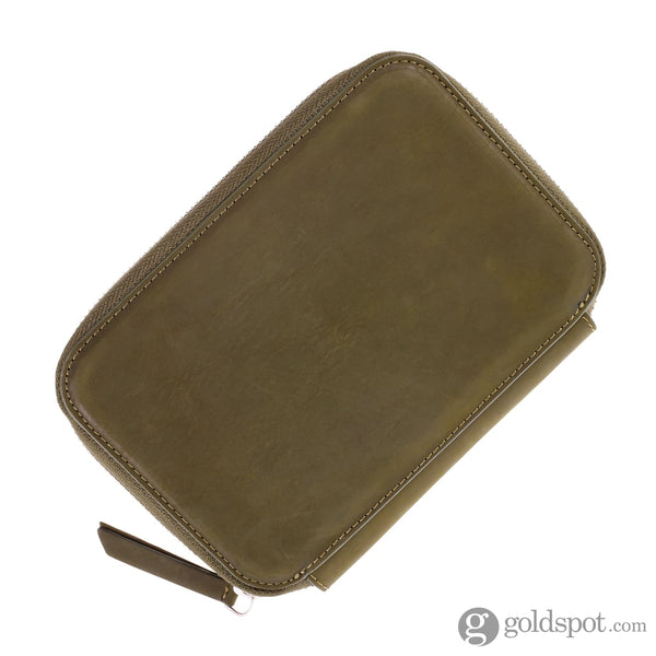 Endless Companion Leather Adjustable 5 Pen Pouch in Green Cases