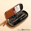 Endless Companion Leather Adjustable Pen Pouch - 3 Pens Brown Cases