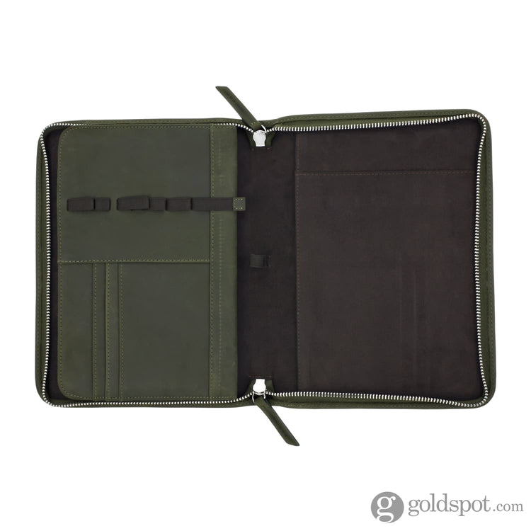 Endless Folio A5 in Green Leather Pen Cases