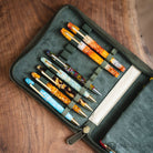 Esterbrook 20 Pen Zipper Case in Army Green Pen Cases