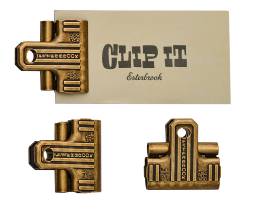 Esterbrook Eclipse Page Clips in Brass - 3 Piece Set