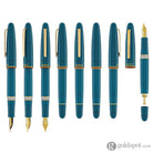 Esterbrook Estie Back to the Lands Button Piston Fountain Pen in Funky Lake with Gold Trim Fountain Pen