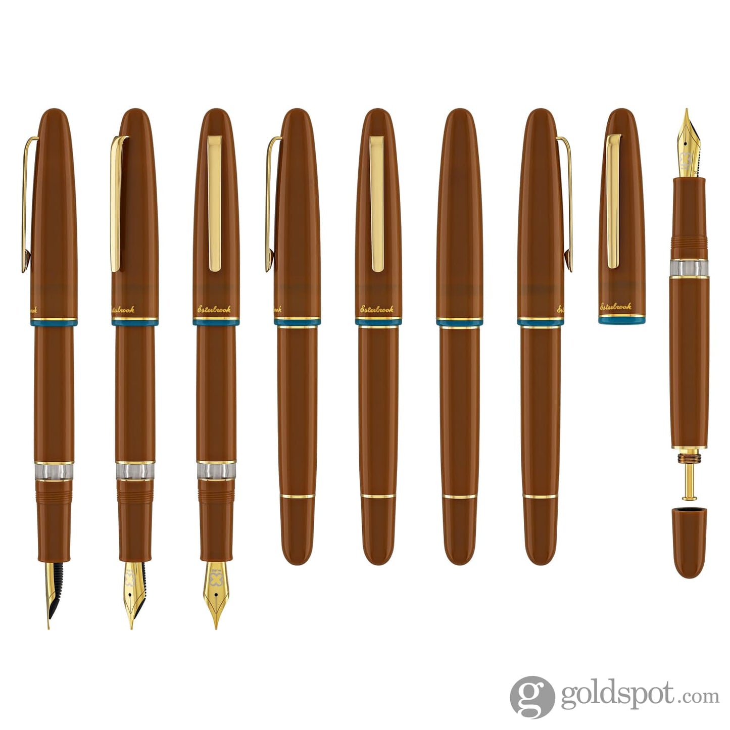 Esterbrook Estie Back to the Lands Button Piston Fountain Pen in Incredible Rock with Gold Trim Fountain Pen