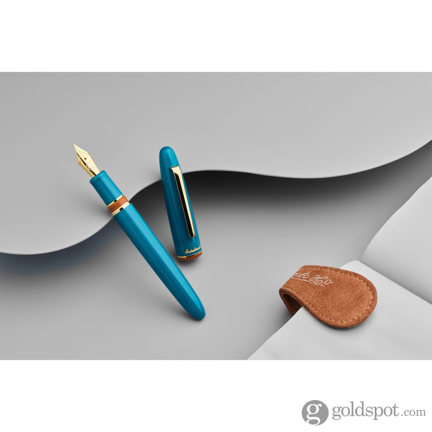 Esterbrook Estie Back to the Lands Regular Fountain Pen in Funky Lake with Gold Trim Fountain Pen