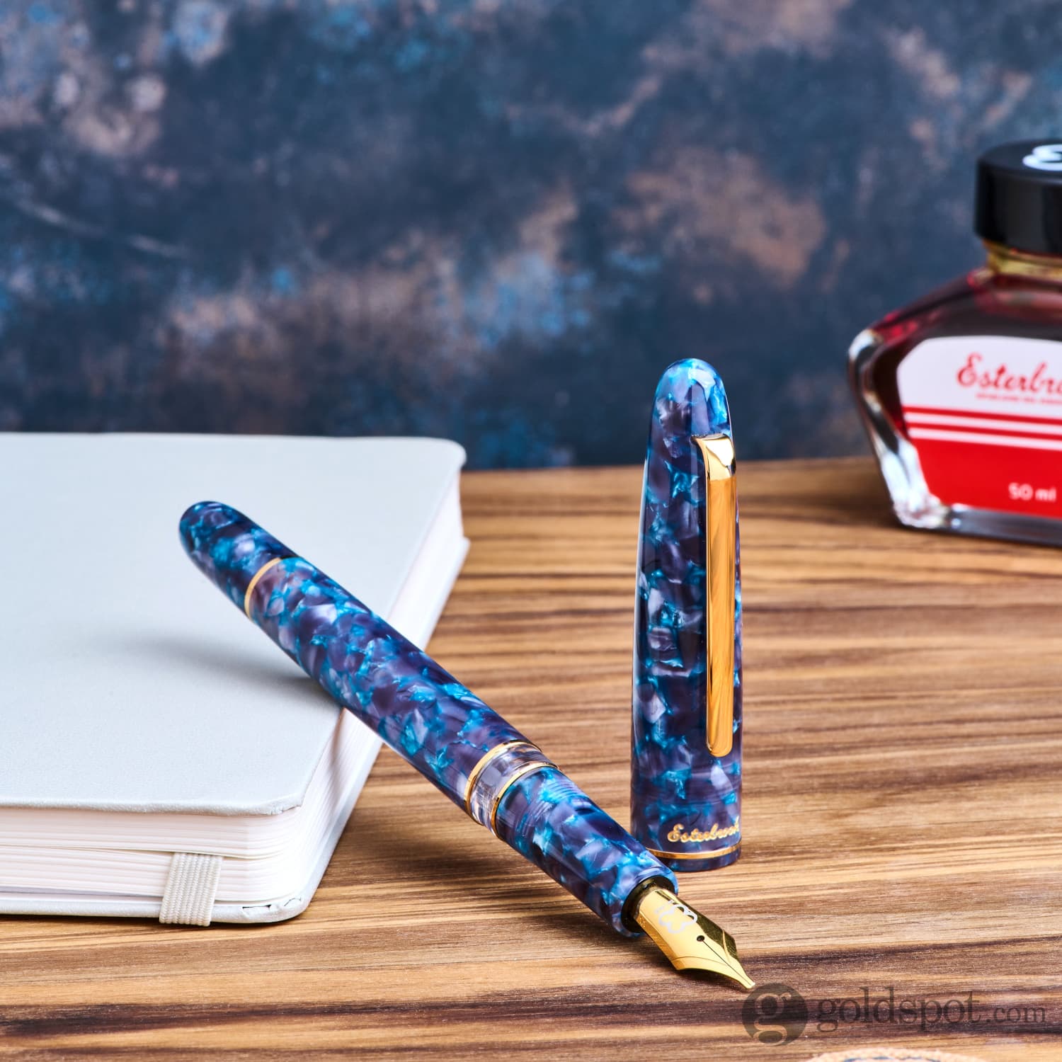 Esterbrook Estie Fountain Pen in Blue Moon with Gold Trim