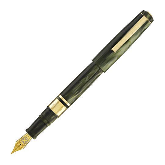 Esterbrook Model J Chatoyant Acrylics Fountain Pen in Palm Green with Gold Trim