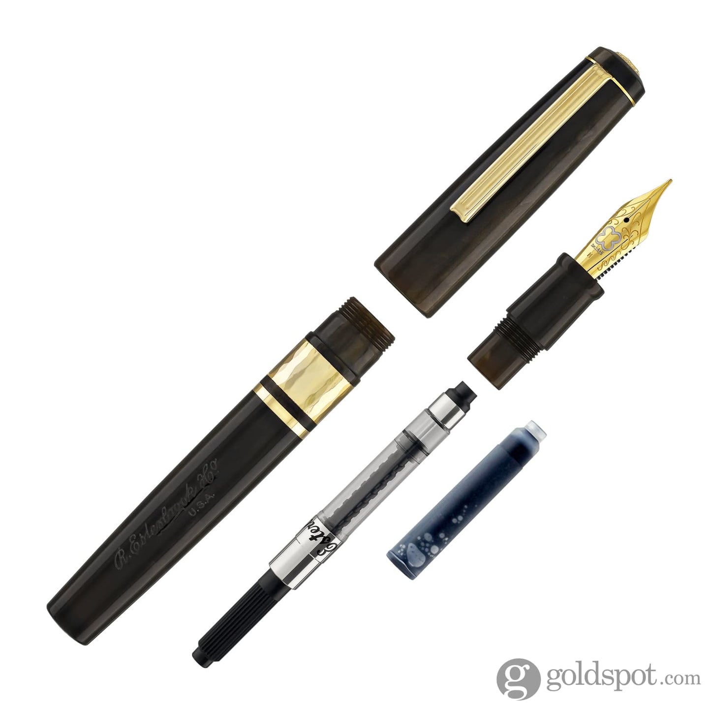 Esterbrook Model J Chatoyant Acrylics Fountain Pen in Pumpkin Latte with Gold Trim Fountain Pen