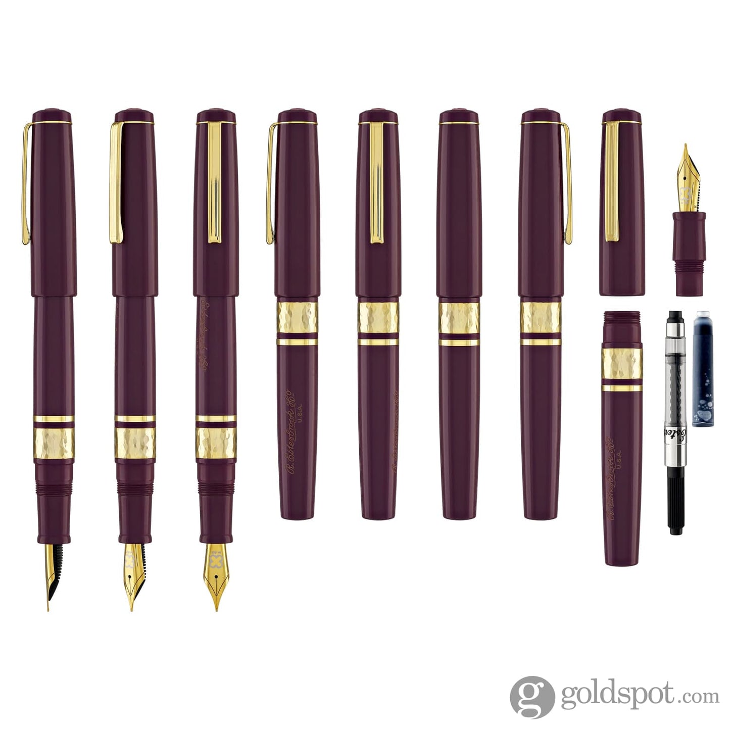 Esterbrook Model J Fountain Pen in Blackberry Ebonite with Gold Trim Fountain Pen