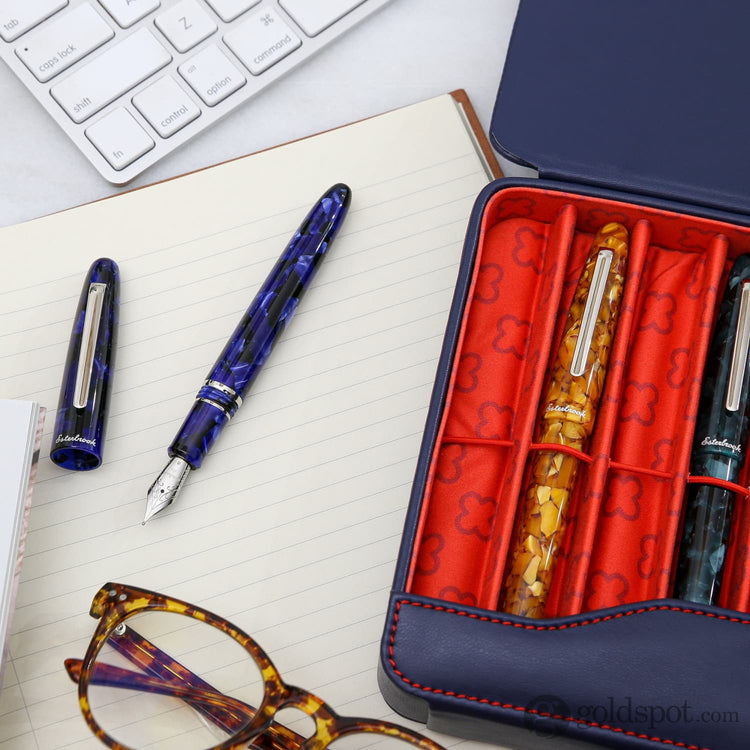 Esterbrook Single Pen Sleeve in Navy Pen Cases