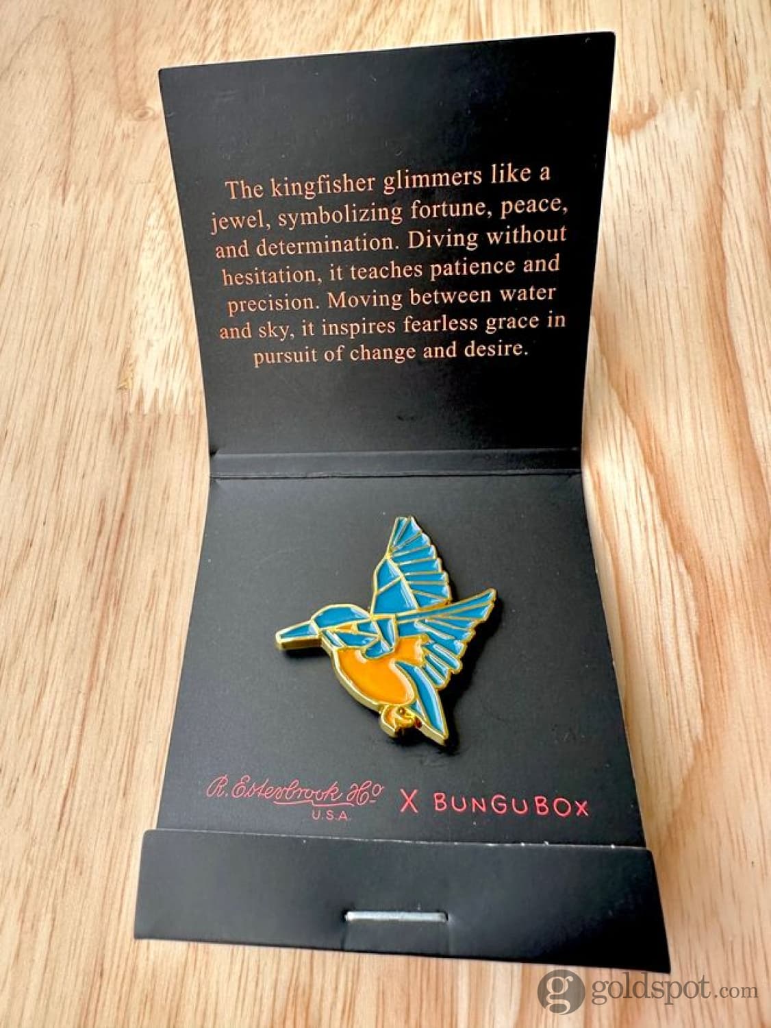Esterbrook x Bungubox Kingfisher Lapel Pin Accessories