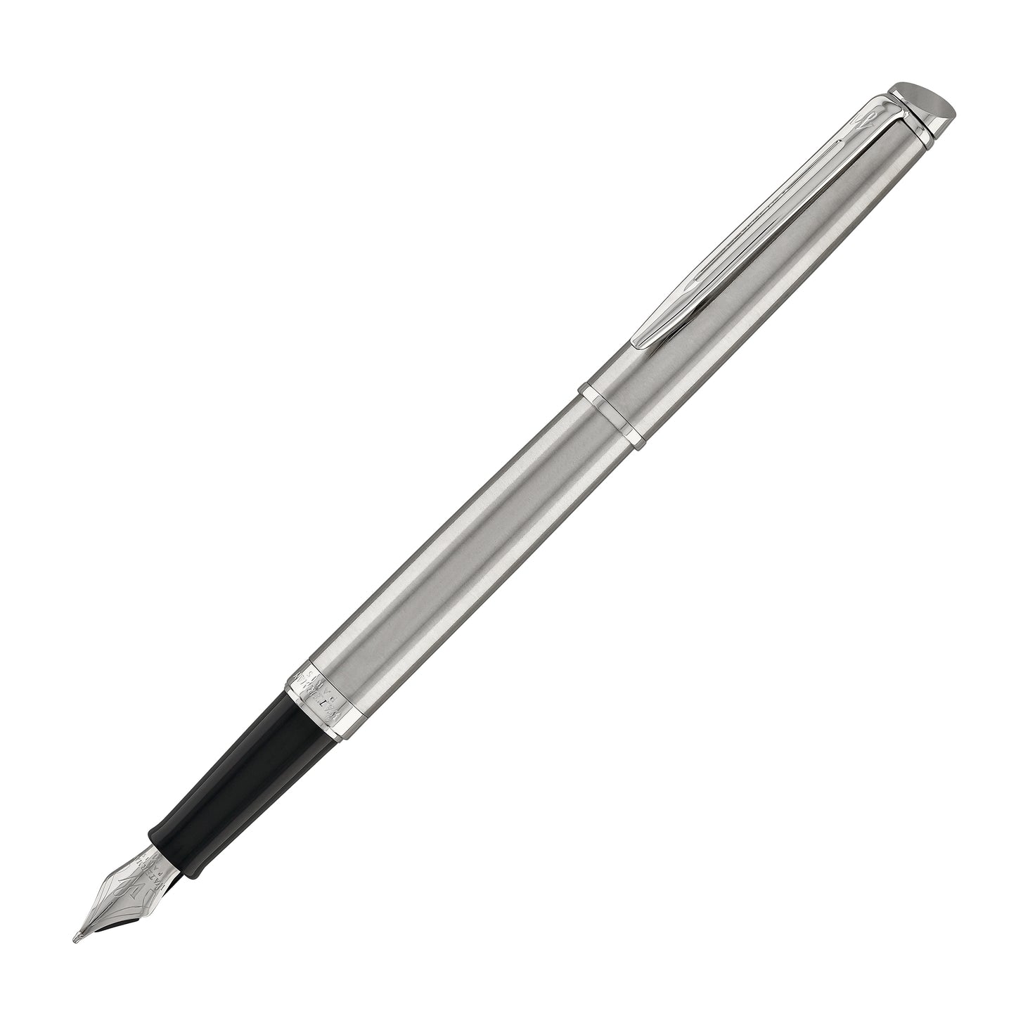 Waterman Hemisphere Fountain Pen in Stainless Steel with Chrome Trim