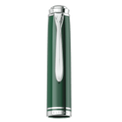 Pelikan Souveran M815 Fountain Pen in Metal Striped Green with Silver Trim - 18K Gold Special Edition