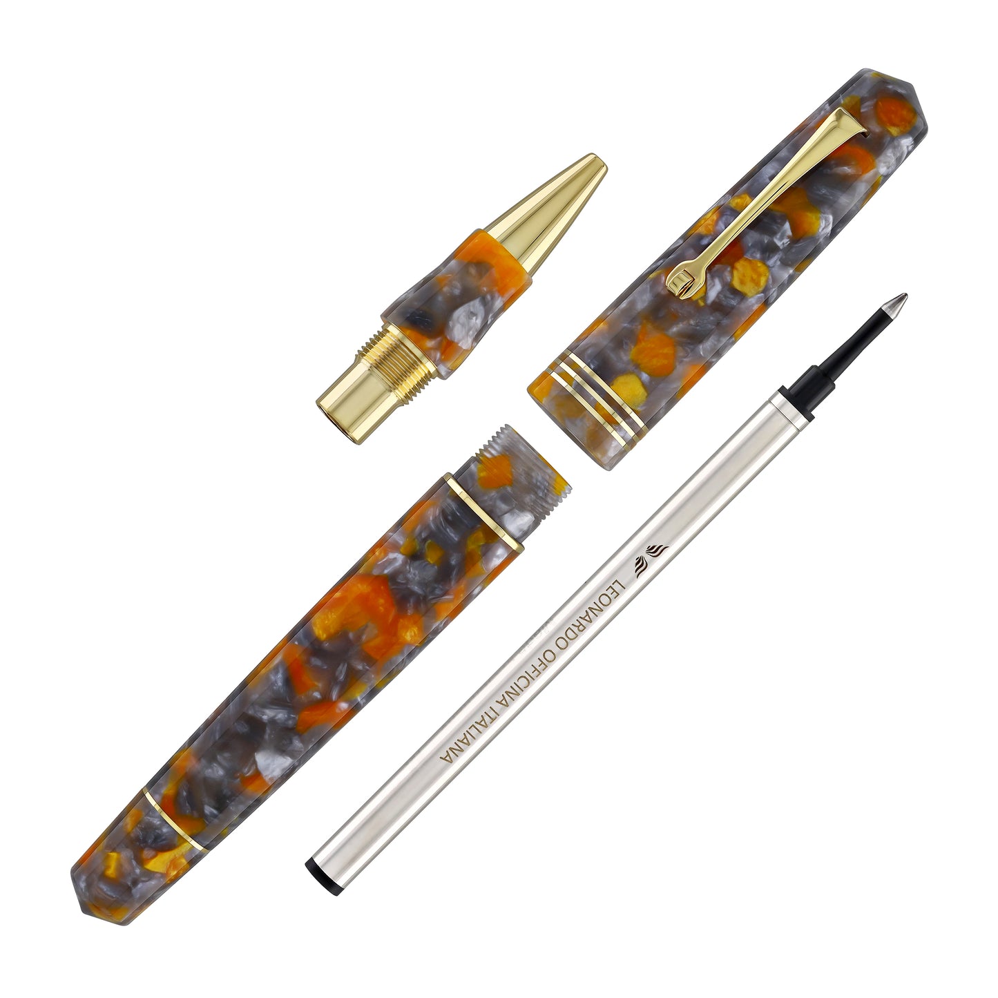 Leonardo Momento Zero Rollerball Pen in Lava e Cenere