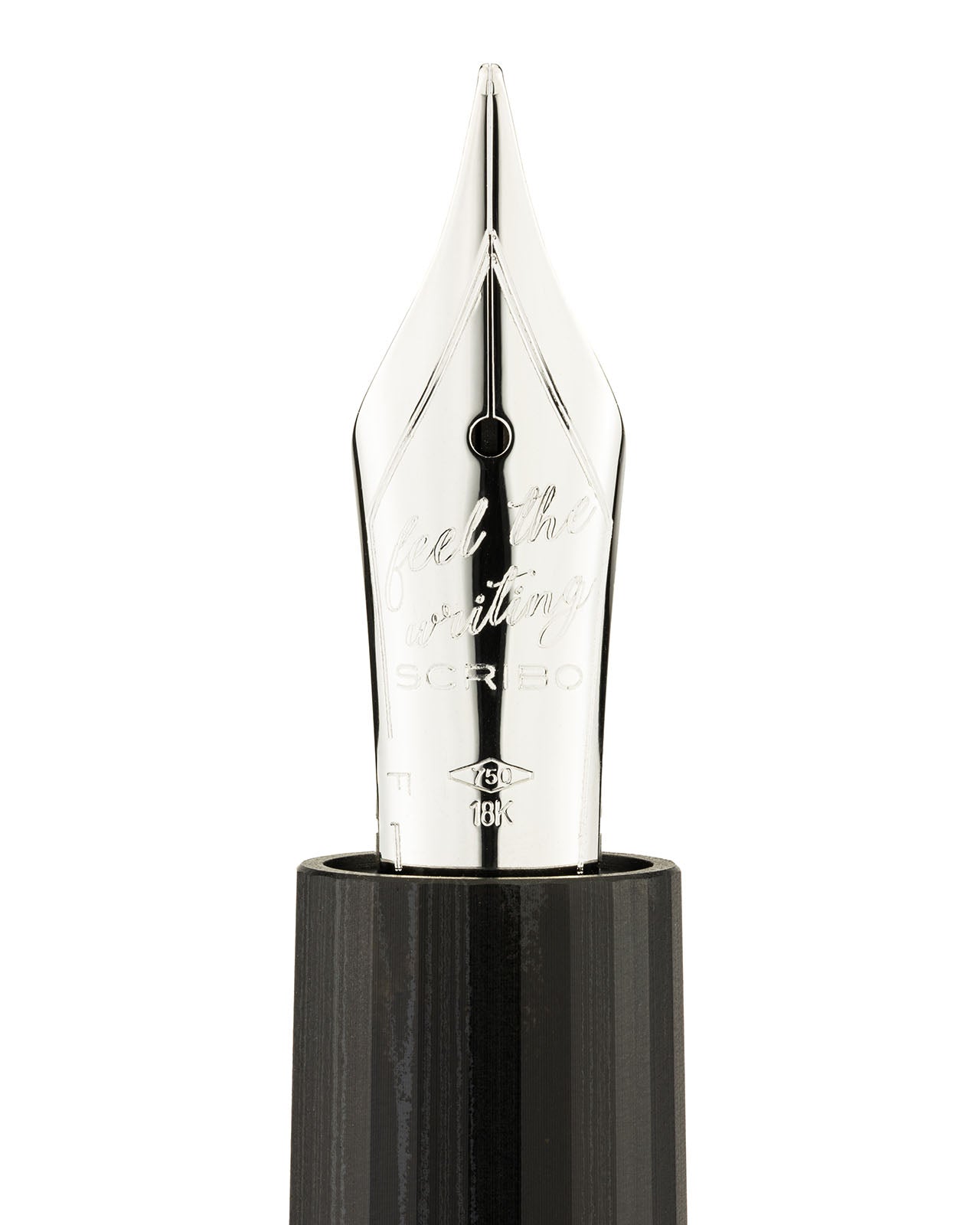 Scribo Flow Fountain Pen in Dimensione with Platinum Trim