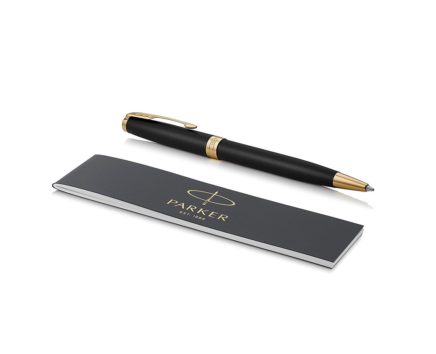 Parker Sonnet Retractable Ballpoint Pen in Matte Lacquered Black with Gold Trim
