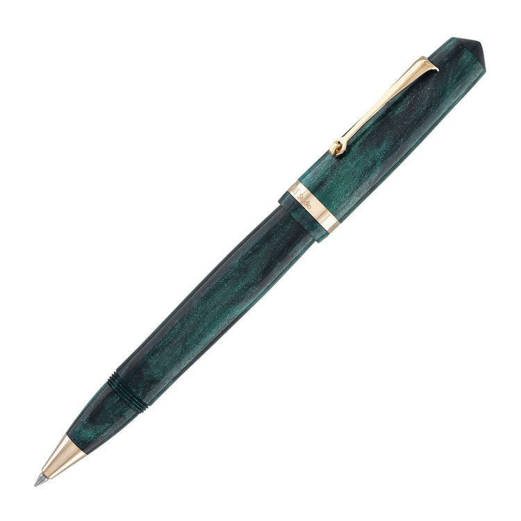 OMAS Studio Rollerball Pen in Smeraldo Elegante with Rose Gold Trim