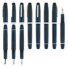 Scribo Flow Fountain Pen in Tempo with Platinum Trim