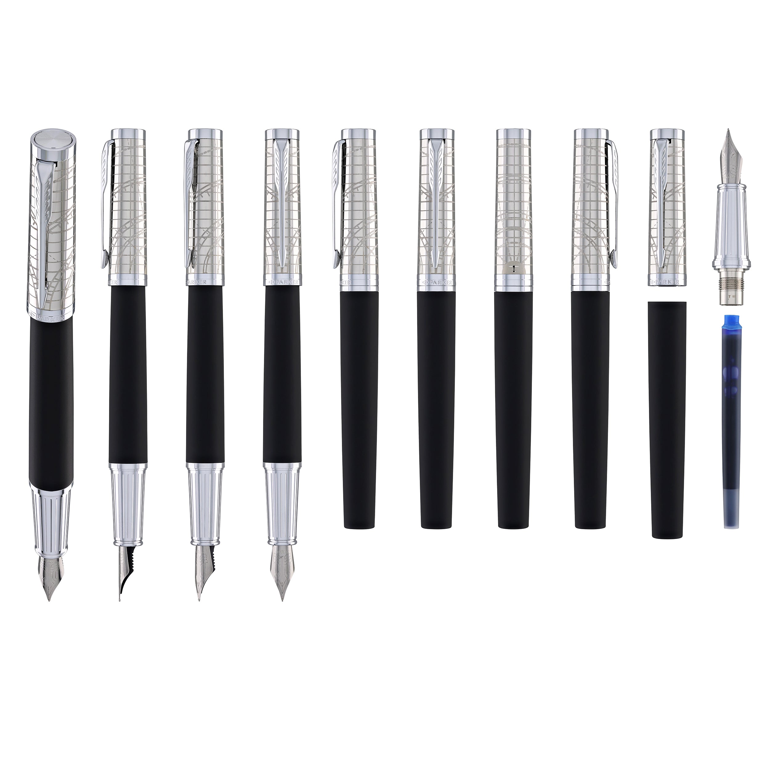 Parker Ingenuity Fountain Pen in Legacy of Flight with Chrome