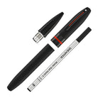 Sheaffer Icon Rollerball Pen in Matte Black Lacquer with Red PVD Trim