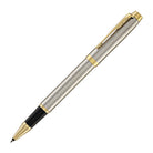 Parker IM Rollerball Pen in Brushed Metal with Gold Trim