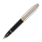 Sheaffer Legacy Fountain Pen in Black Lacquer with Chrome Cap 14kt Gold PVD