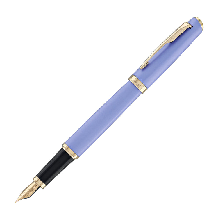 Parker Meridian Fountain Pen in Lilac Lacquer with Pink Gold Trim