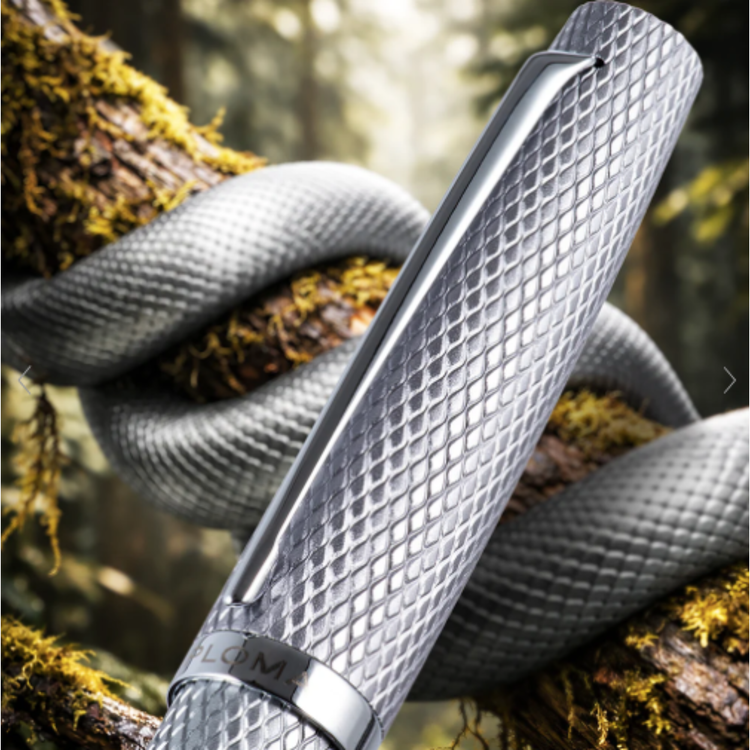 Diplomat Viper Ballpoint Pen in Silver Guilloche
