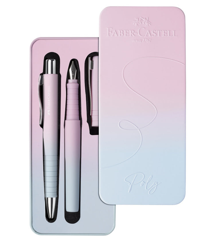Faber-Castell Poly Ball Flow in Blushing Sky Gift Tin