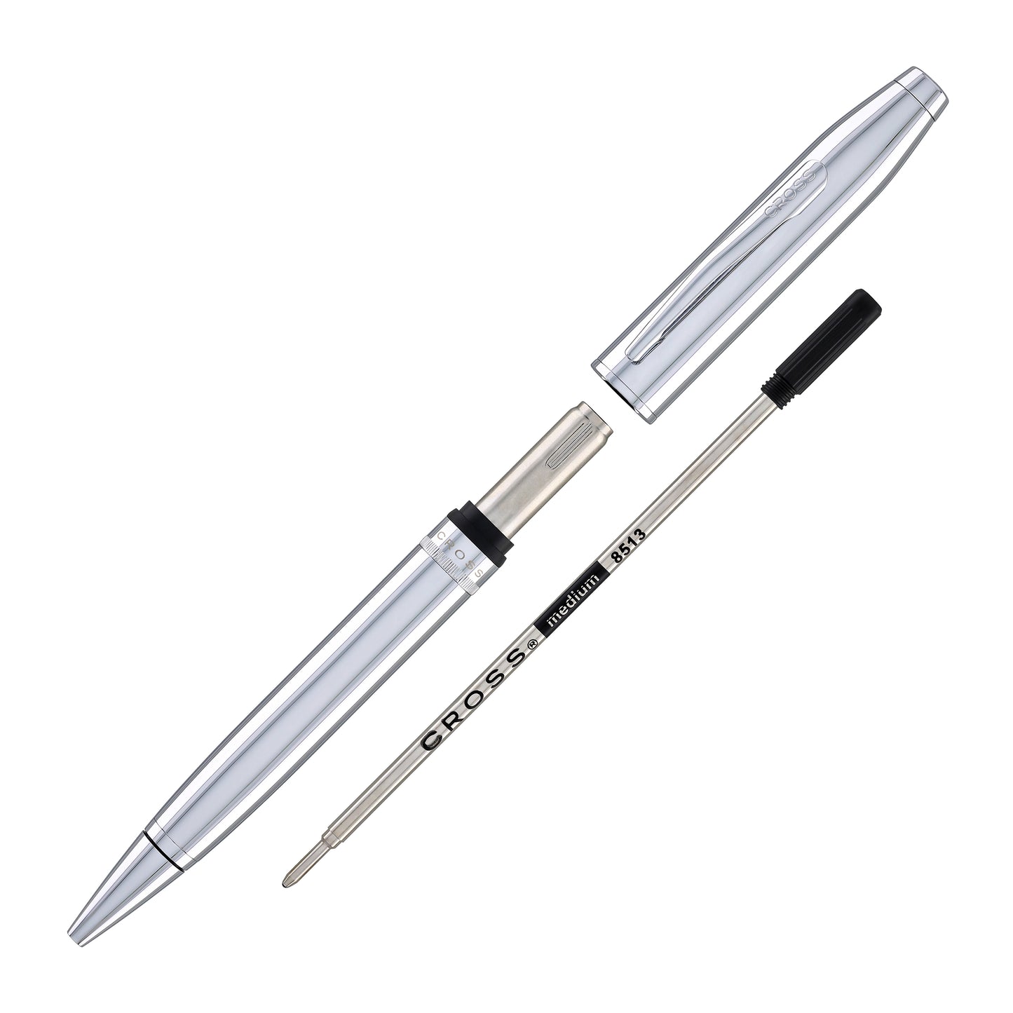 Cross Foundry Ballpoint Pen in Polished Chrome with Polished Chrome Appointments