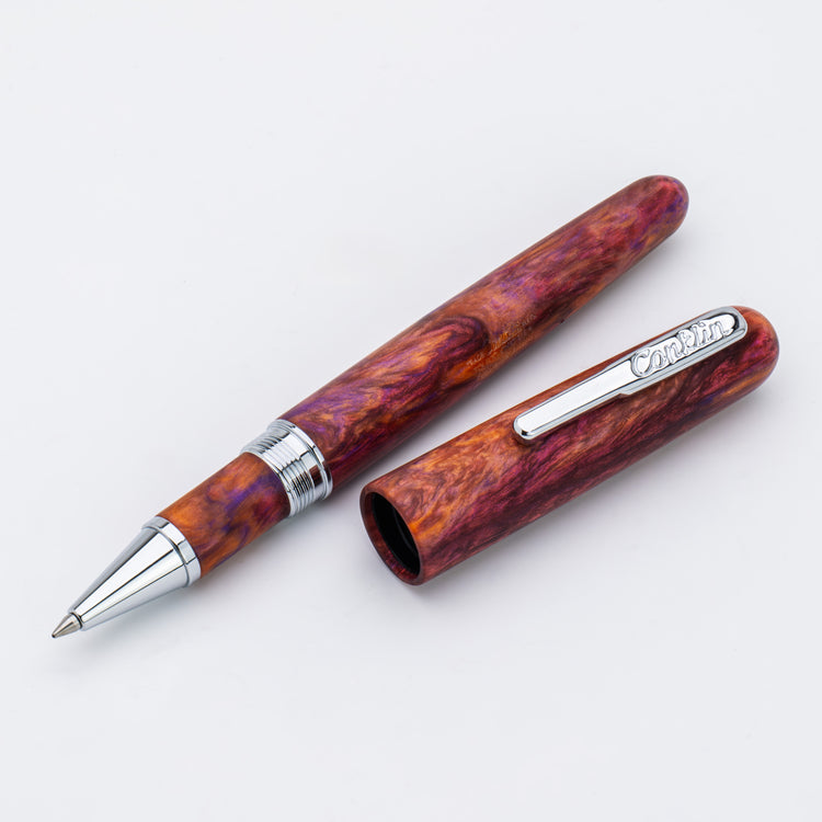 Conklin Streamline Rollerball Pen in Matte Sunset Medley with Chrome Trim - Limited Edition