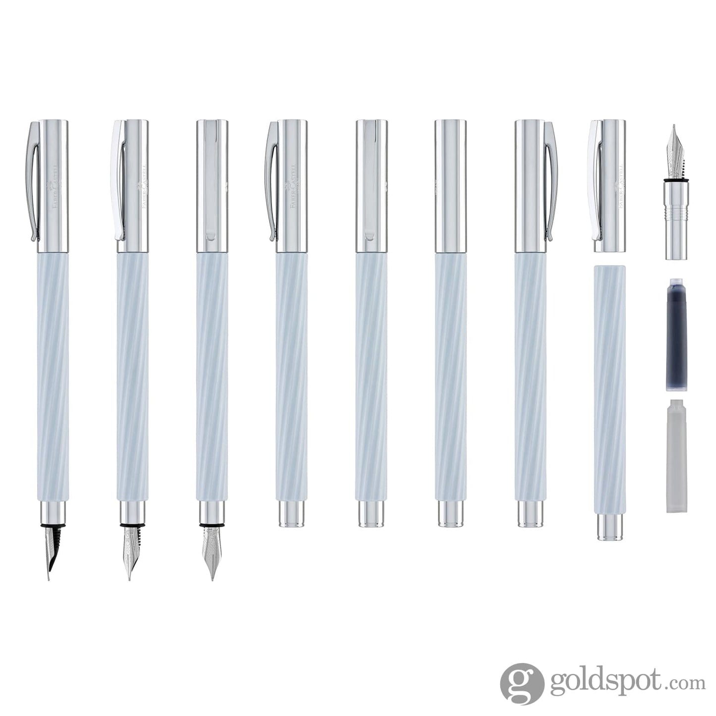 Faber-Castell Ambition Fountain Pen in Italic Ice Blue - Limited Edition Fountain Pen