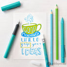 Faber-Castell Grip 2010 Fountain Pen in Bicolor Turquoise with Cartridges - Extra Fine Point Fountain Pen