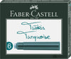 Faber-Castell Grip 2010 Fountain Pen in Bicolor Turquoise with Cartridges - Extra Fine Point Fountain Pen