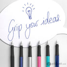 Faber-Castell Grip 2010 Fountain Pen in Bicolor Turquoise with Cartridges - Extra Fine Point Fountain Pen