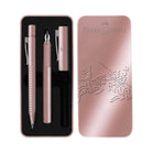 Faber - Castell Grip 2011 Fountain and Ballpoint Pen in Pale Rose - Gift Tin Sets