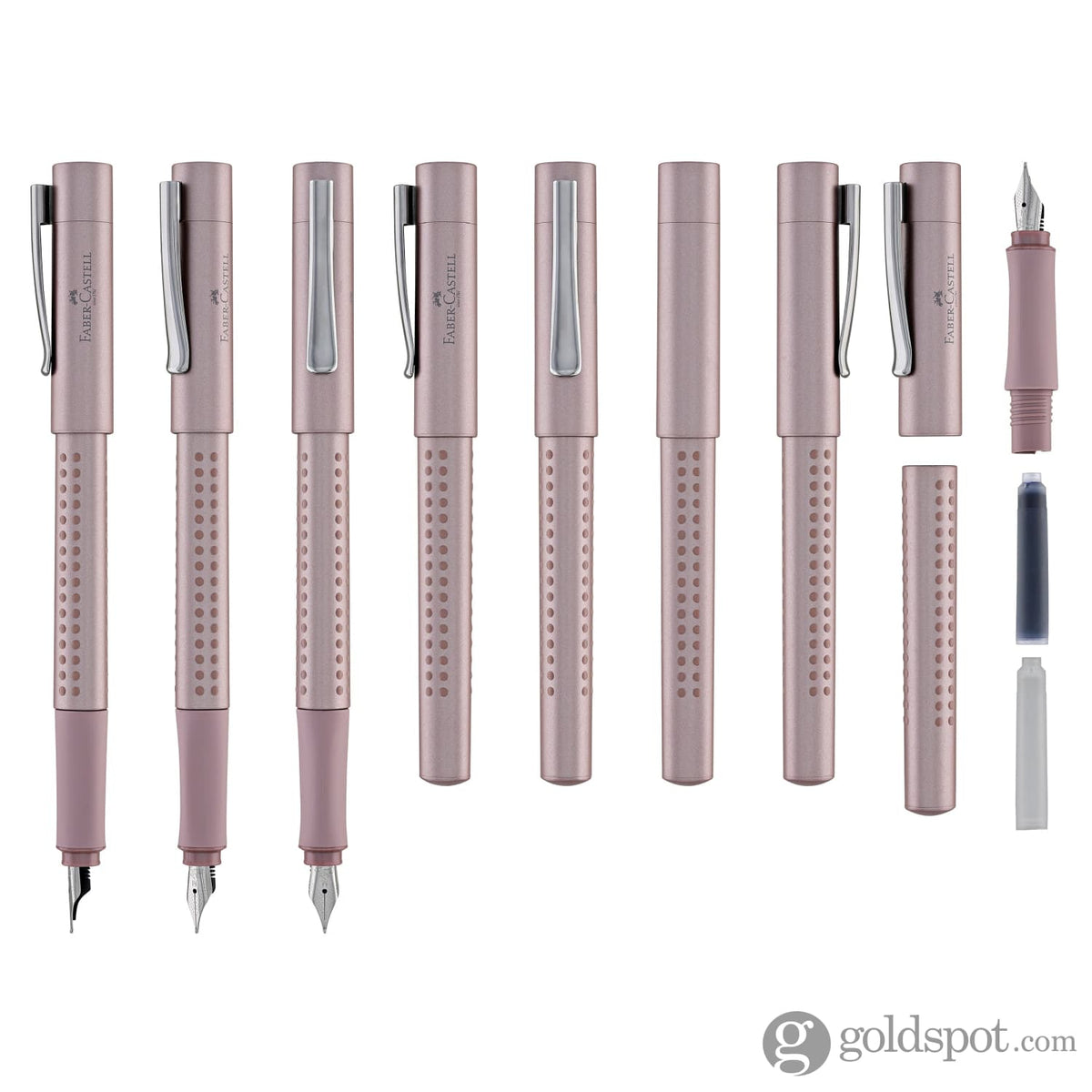 Stylo Plume Faber-Castell Grip Pearl Edition EF Rose 140977 - Écriture Douce Et Élégante