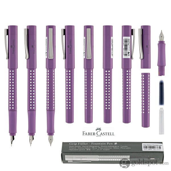 Faber-Castell Grip Sparkle Fountain Pen in Violet Fountain Pen