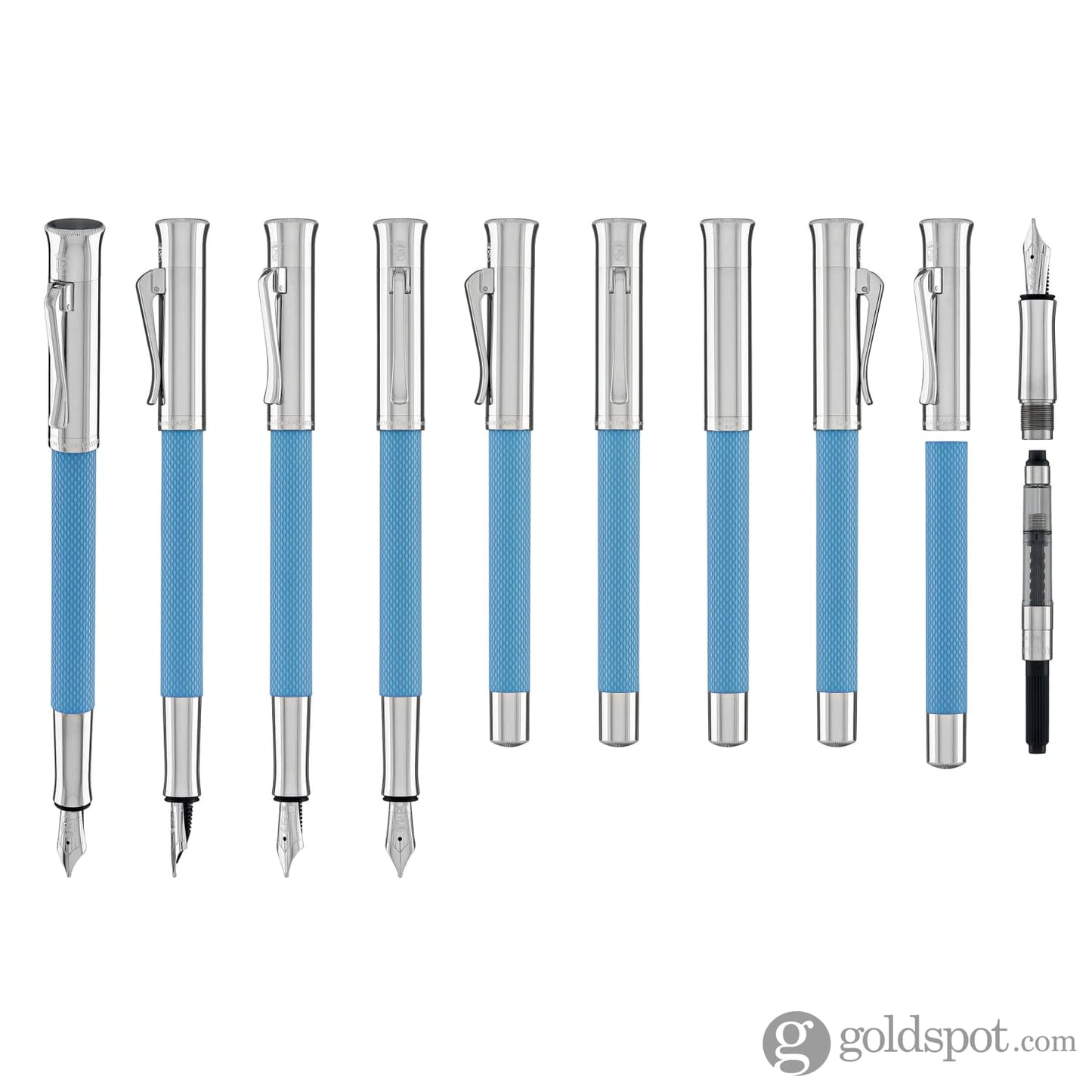 Faber Castell Guilloche Fountain Pen in Gulf Blue Fountain Pen